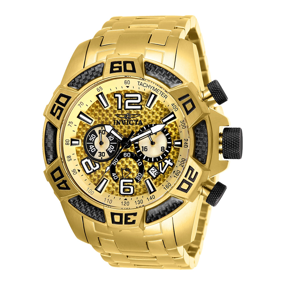 Invicta Men's 25854 Pro Diver Quartz Chronograph Gold Dial Watch