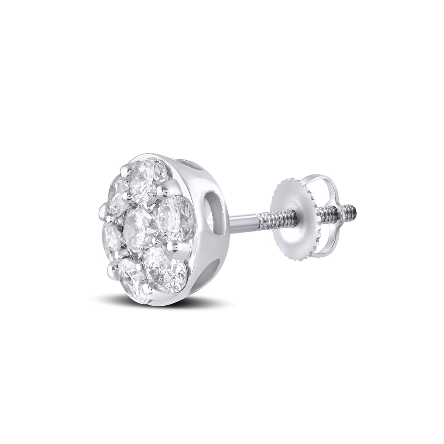 10kt White Gold 1 CTW Natural Diamond Earrings