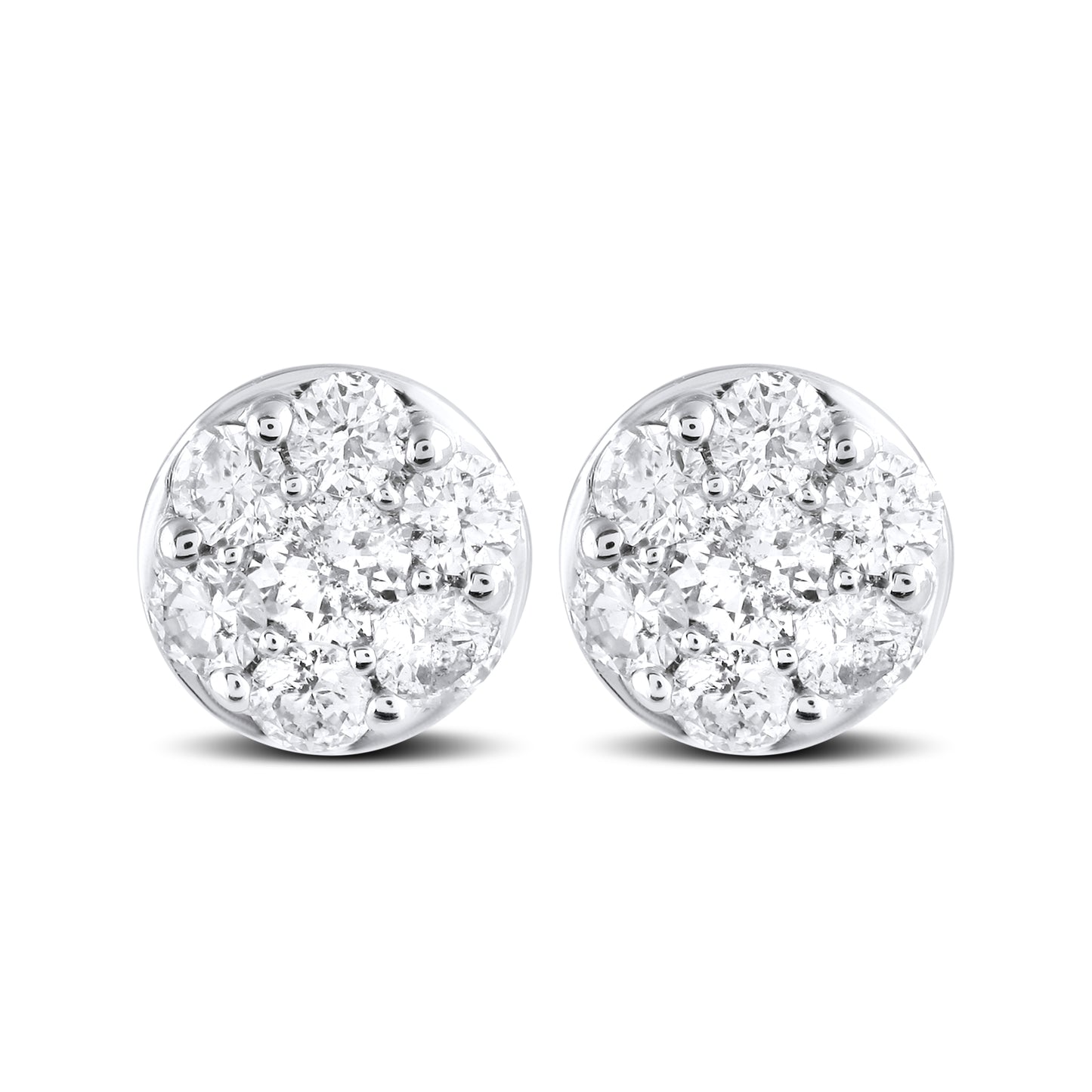 10kt White Gold 1 CTW Natural Diamond Earrings