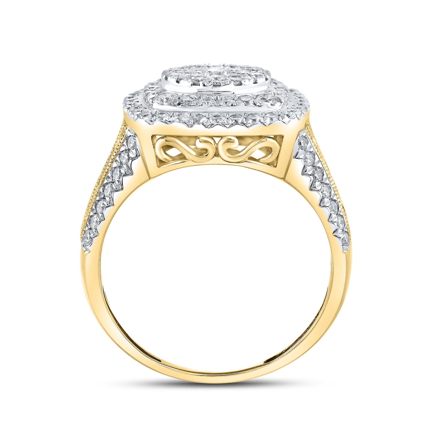 10kt Yellow Gold 1.50 CTW Natural Diamond Ring