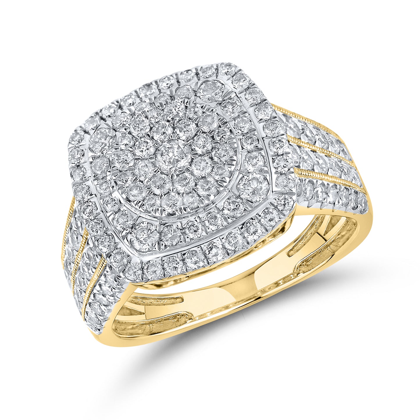 10kt Yellow Gold 1.50 CTW Natural Diamond Ring