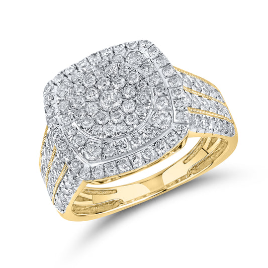 10kt Yellow Gold 1.50 CTW Natural Diamond Ring