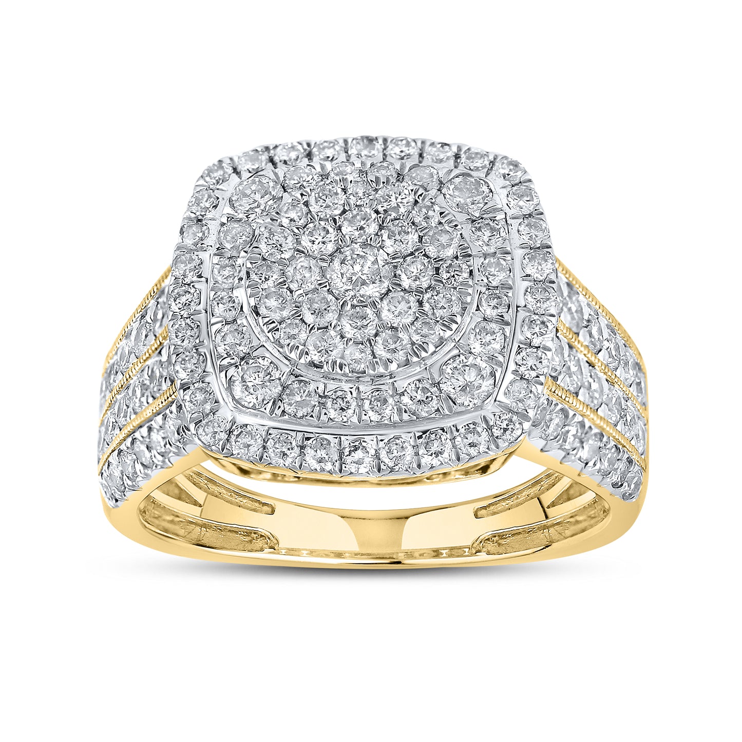 10kt Yellow Gold 1.50 CTW Natural Diamond Ring