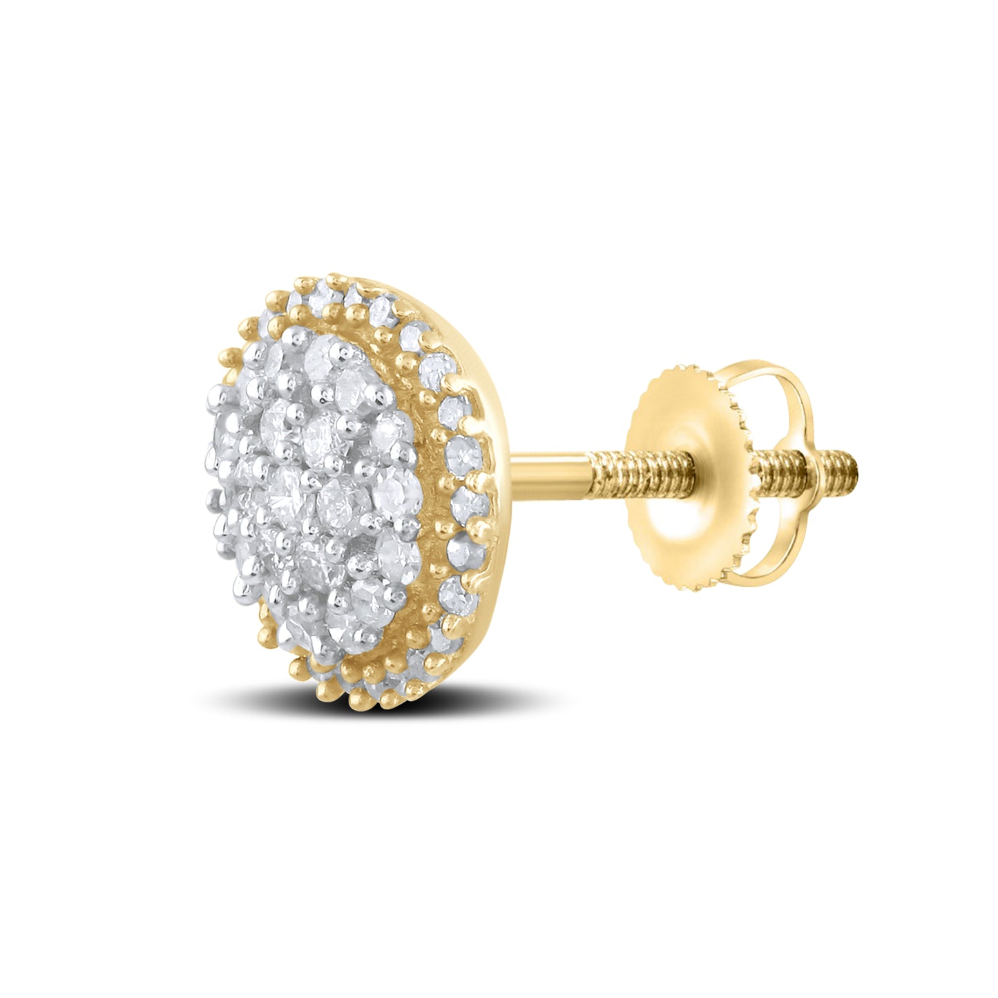 10kt Yellow Gold 0.50 CTW Natural Diamond Earrings