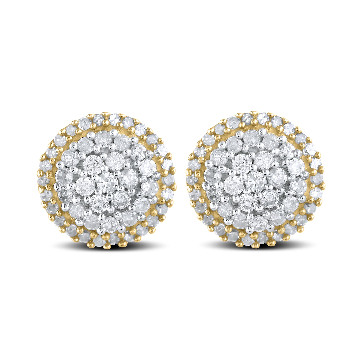 10kt Yellow Gold 0.50 CTW Natural Diamond Earrings