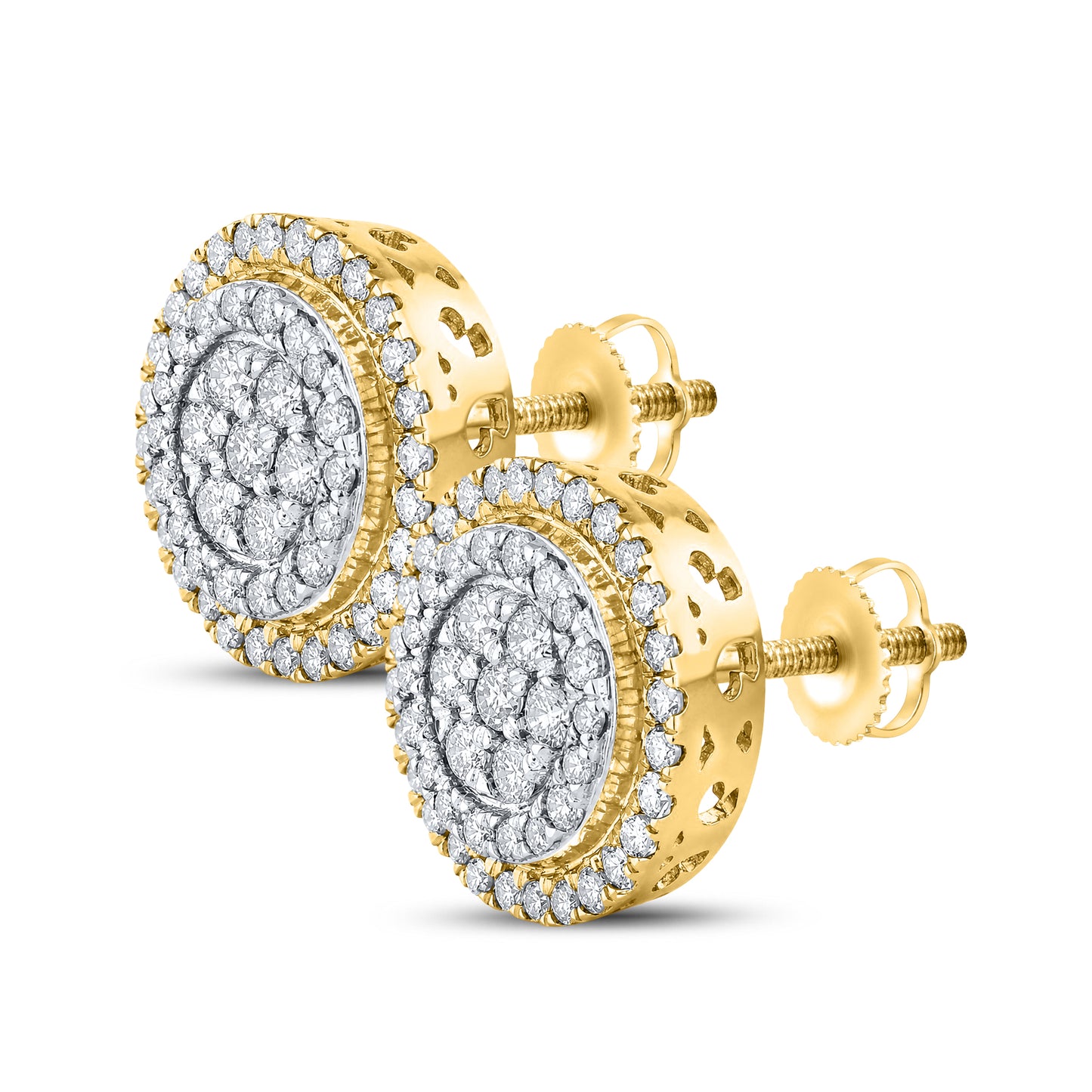 10kt Yellow Gold 1.02 CTW Natural Diamond Earrings