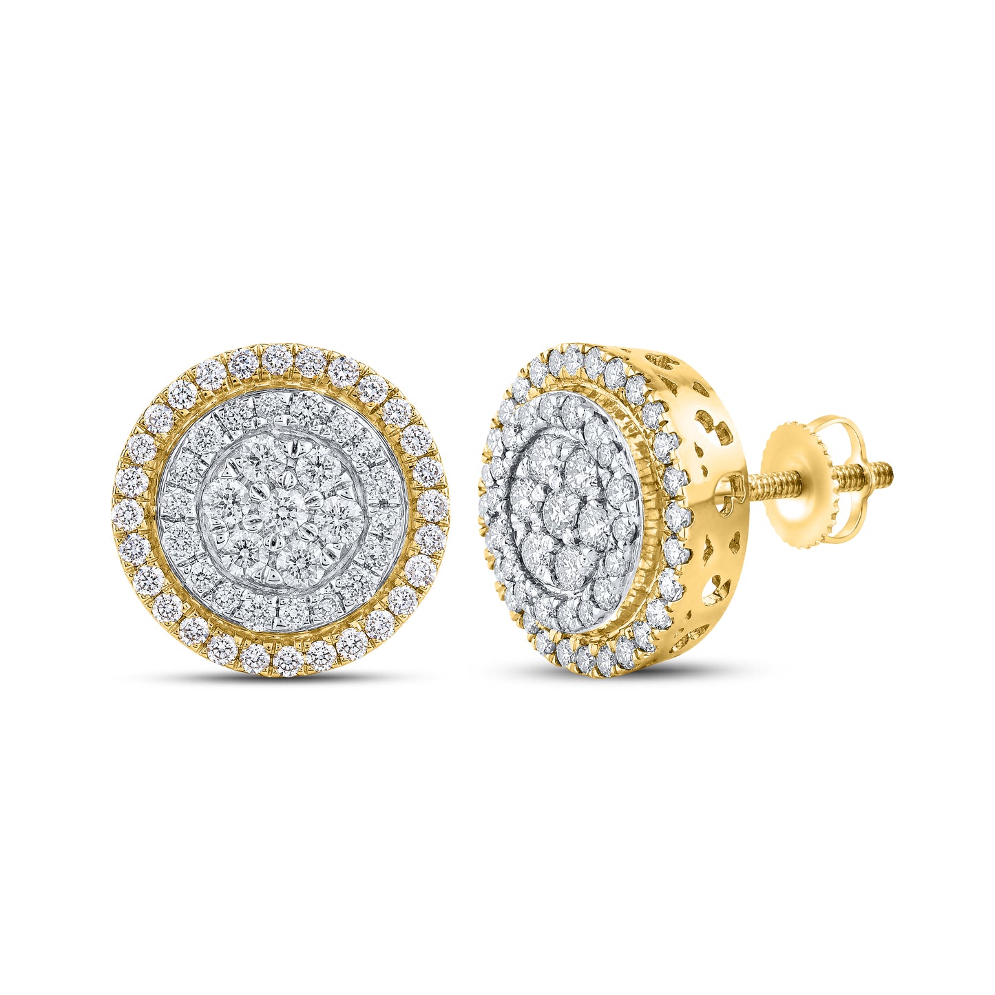 10kt Yellow Gold 1.02 CTW Natural Diamond Earrings