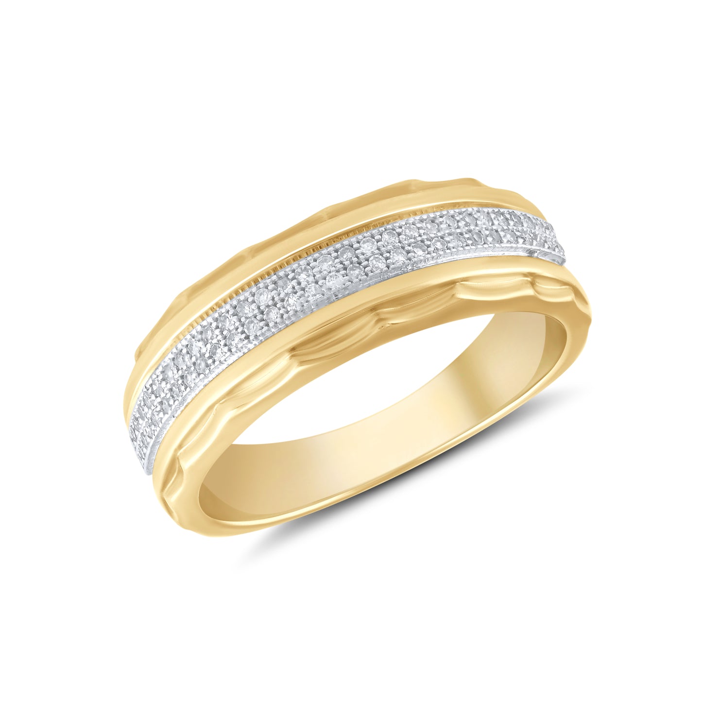 10kt Yellow Gold 0.20 CTW Men’s Diamond Ring