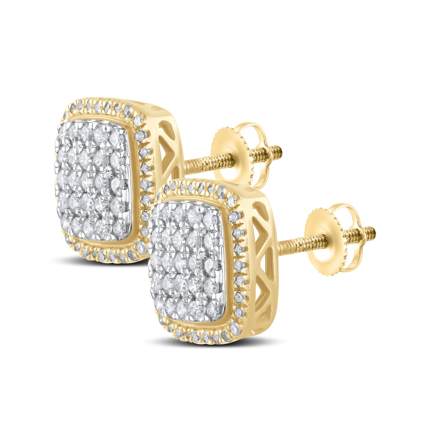 10kt Yellow Gold 0.78 CTW Natural Diamond Earrings