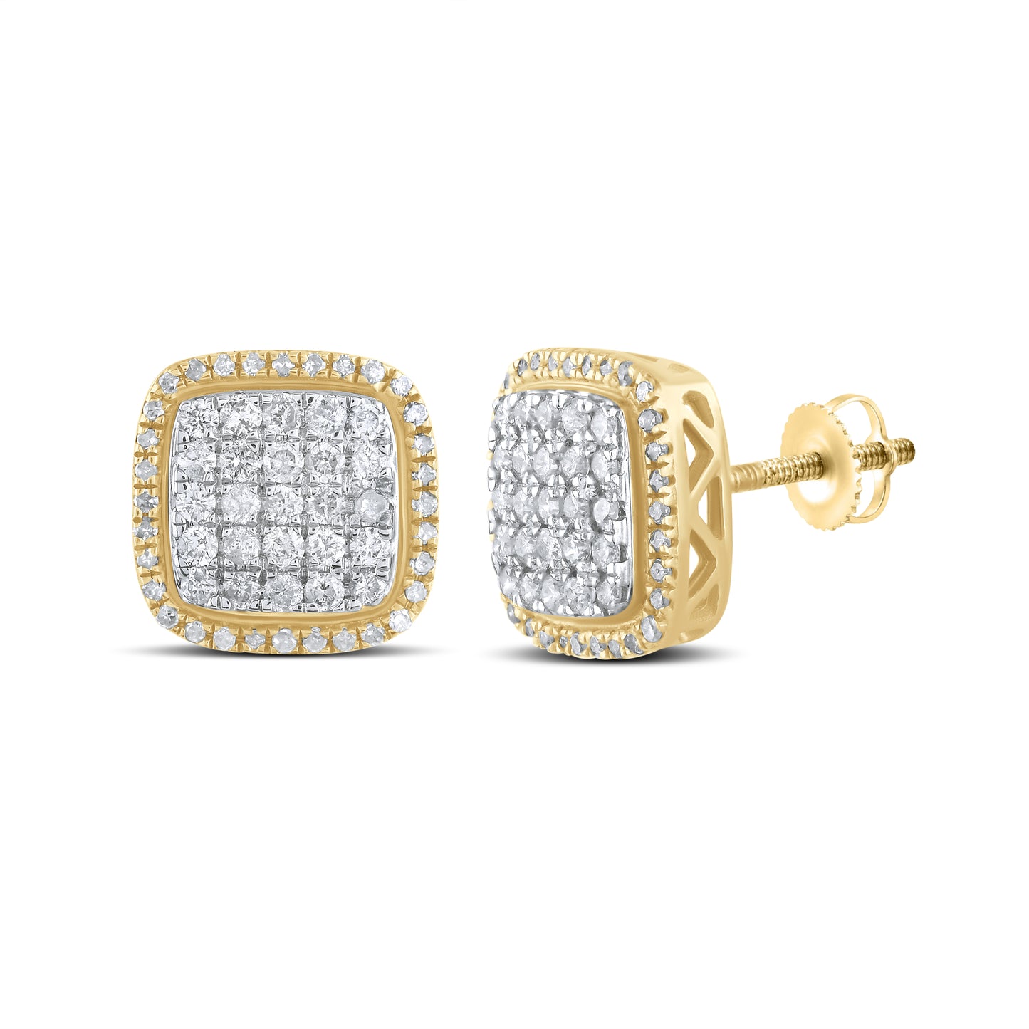 10kt Yellow Gold 0.78 CTW Natural Diamond Earrings