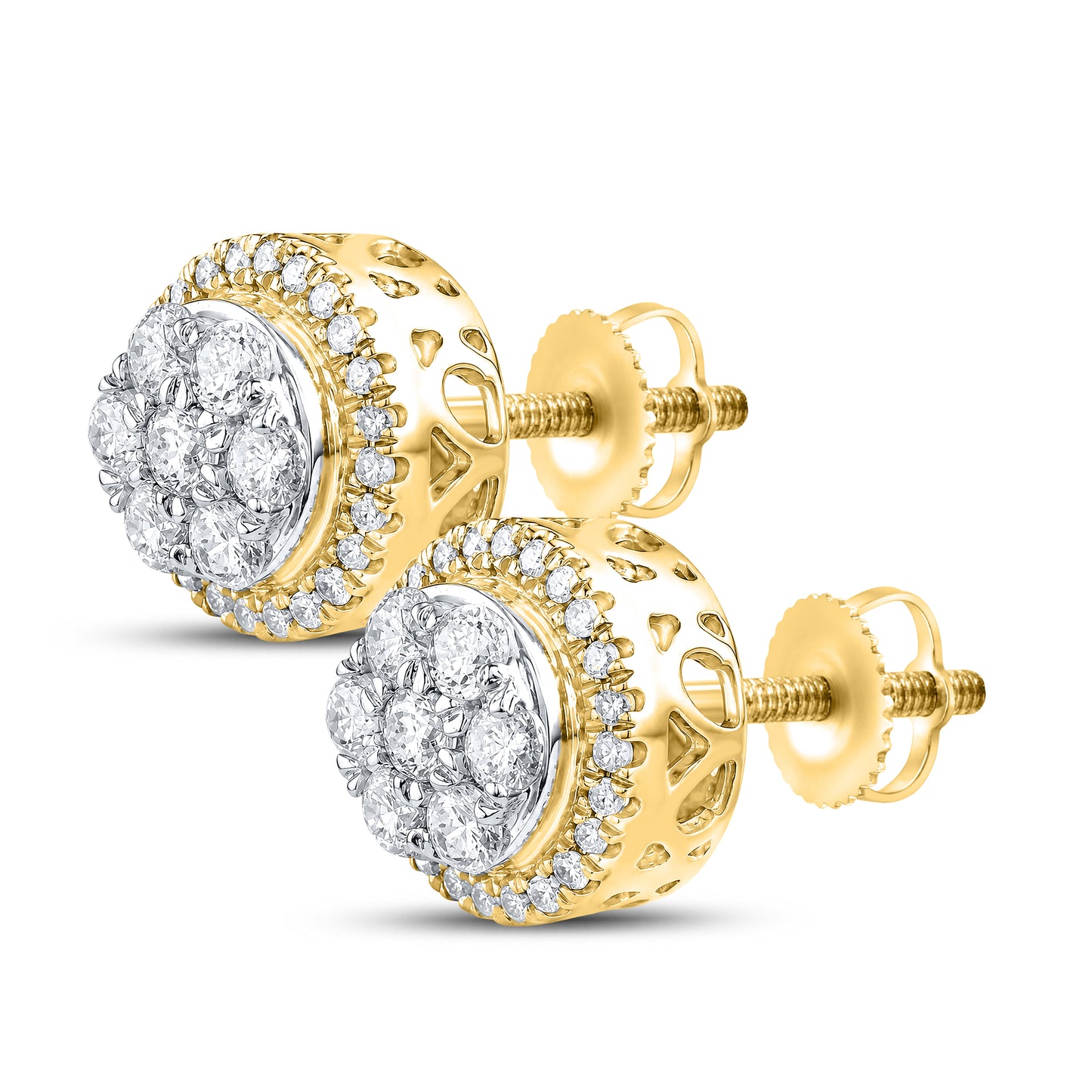 10kt Yellow Gold 0.69 CTW Natural Diamond Earrings