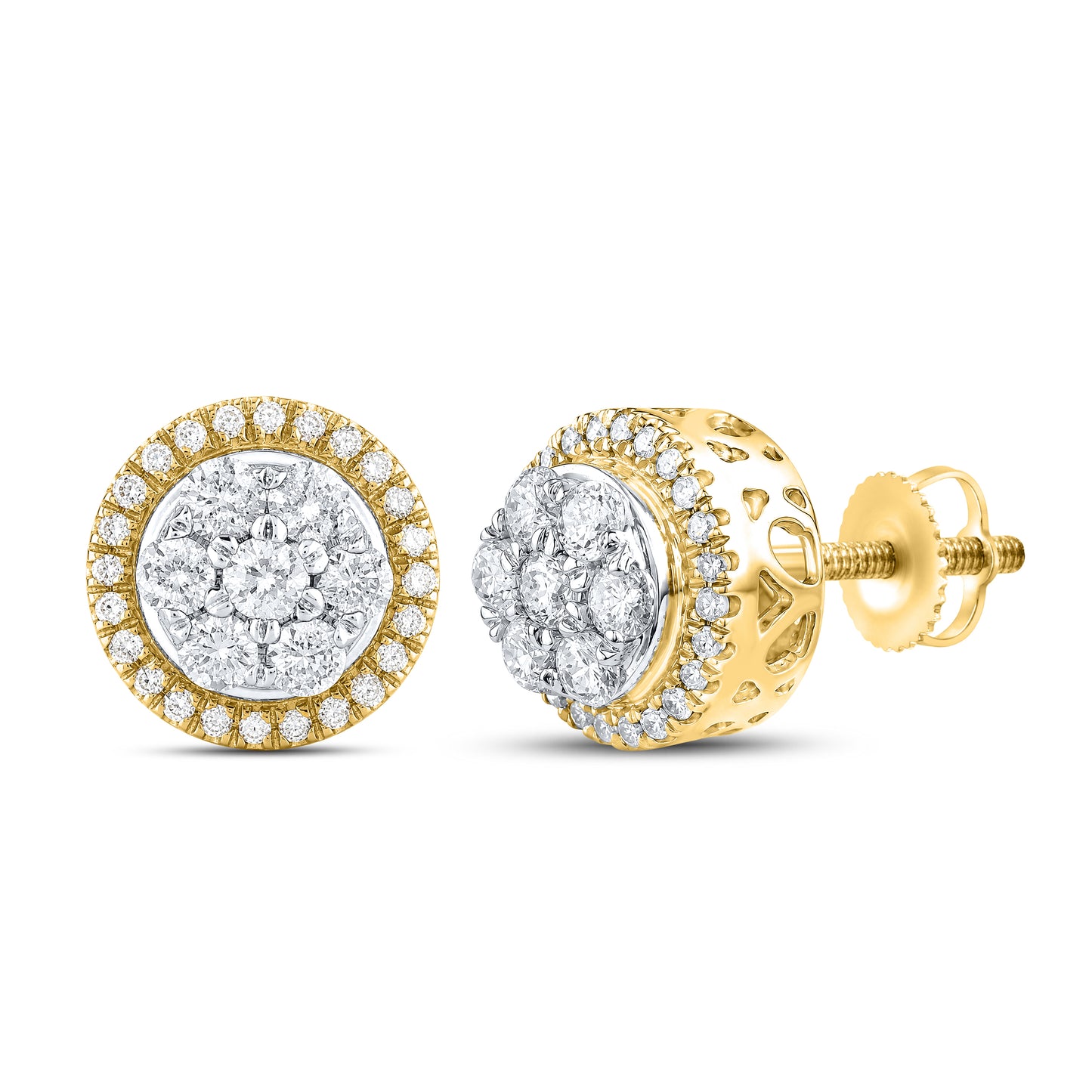 10kt Yellow Gold 0.69 CTW Natural Diamond Earrings