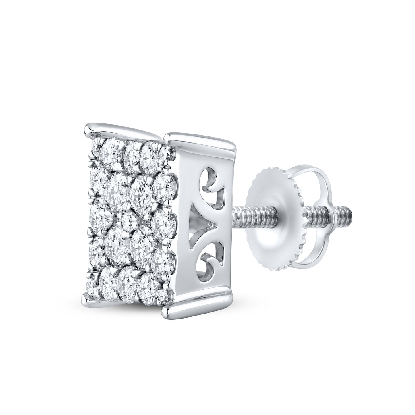 10kt White Gold 0.91 CTW Natural Diamond Earrings