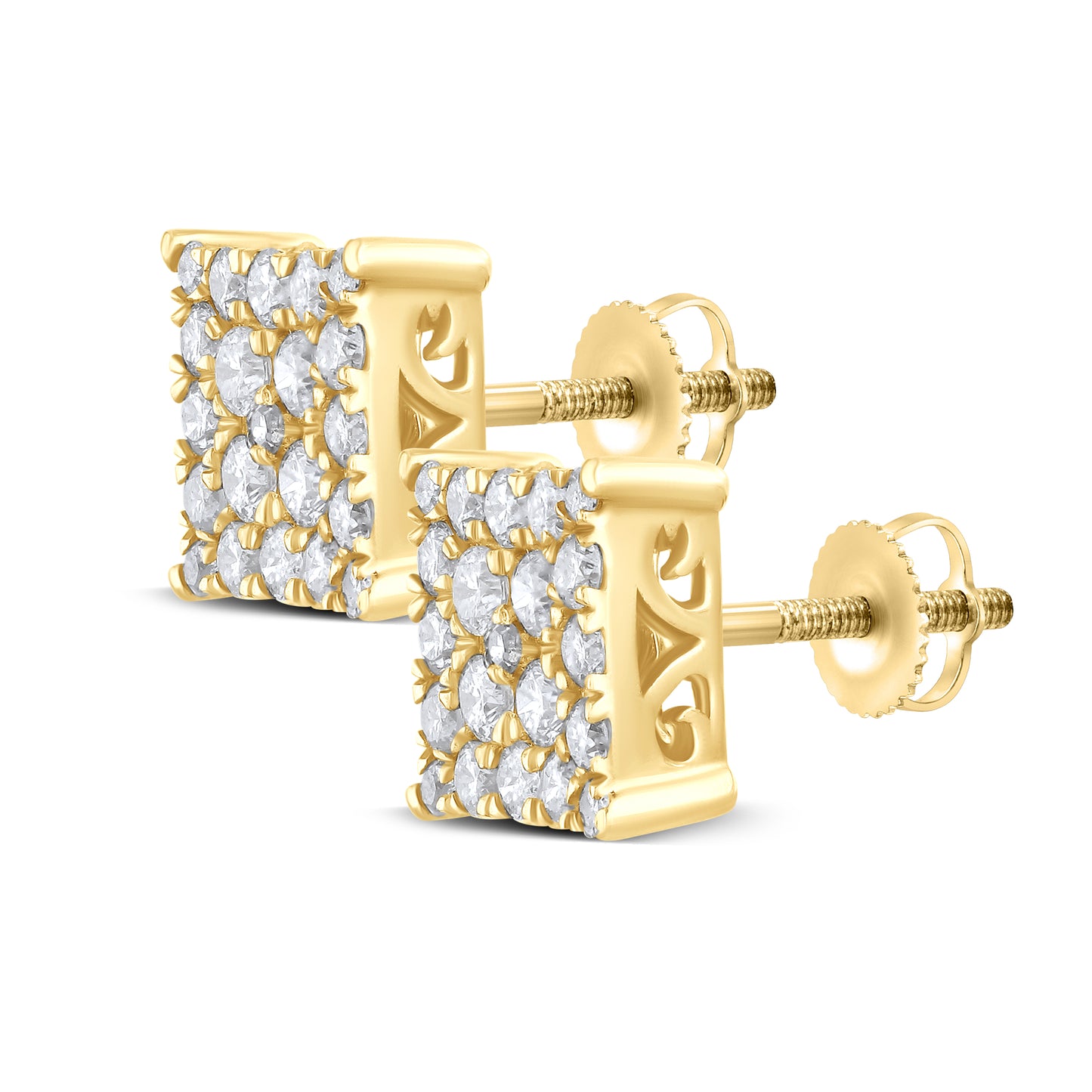 10kt Yellow Gold 0.89 CTW Natural Diamond Earrings