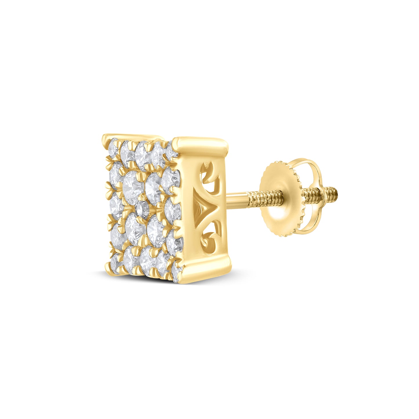 10kt Yellow Gold 0.89 CTW Natural Diamond Earrings