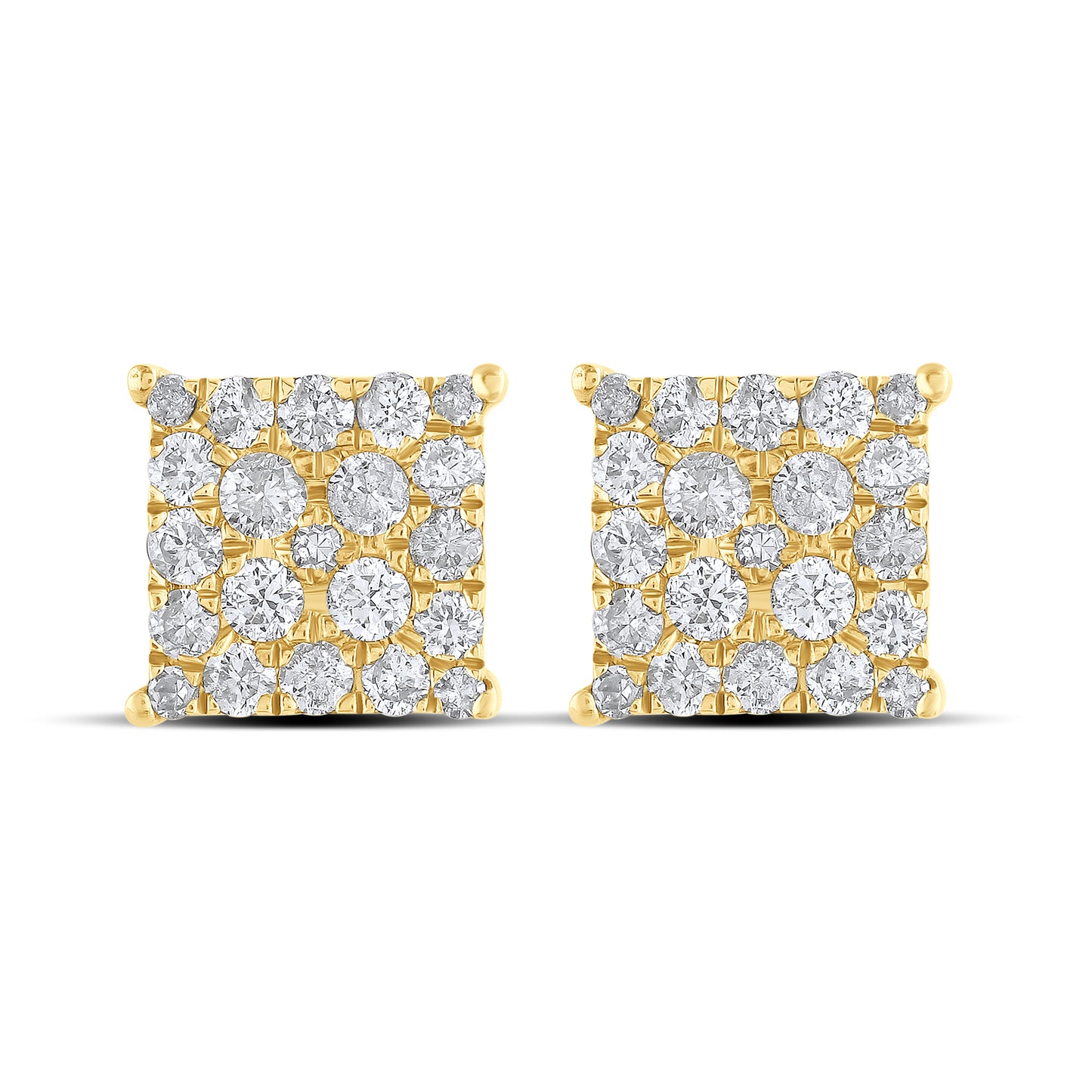 10kt Yellow Gold 0.89 CTW Natural Diamond Earrings
