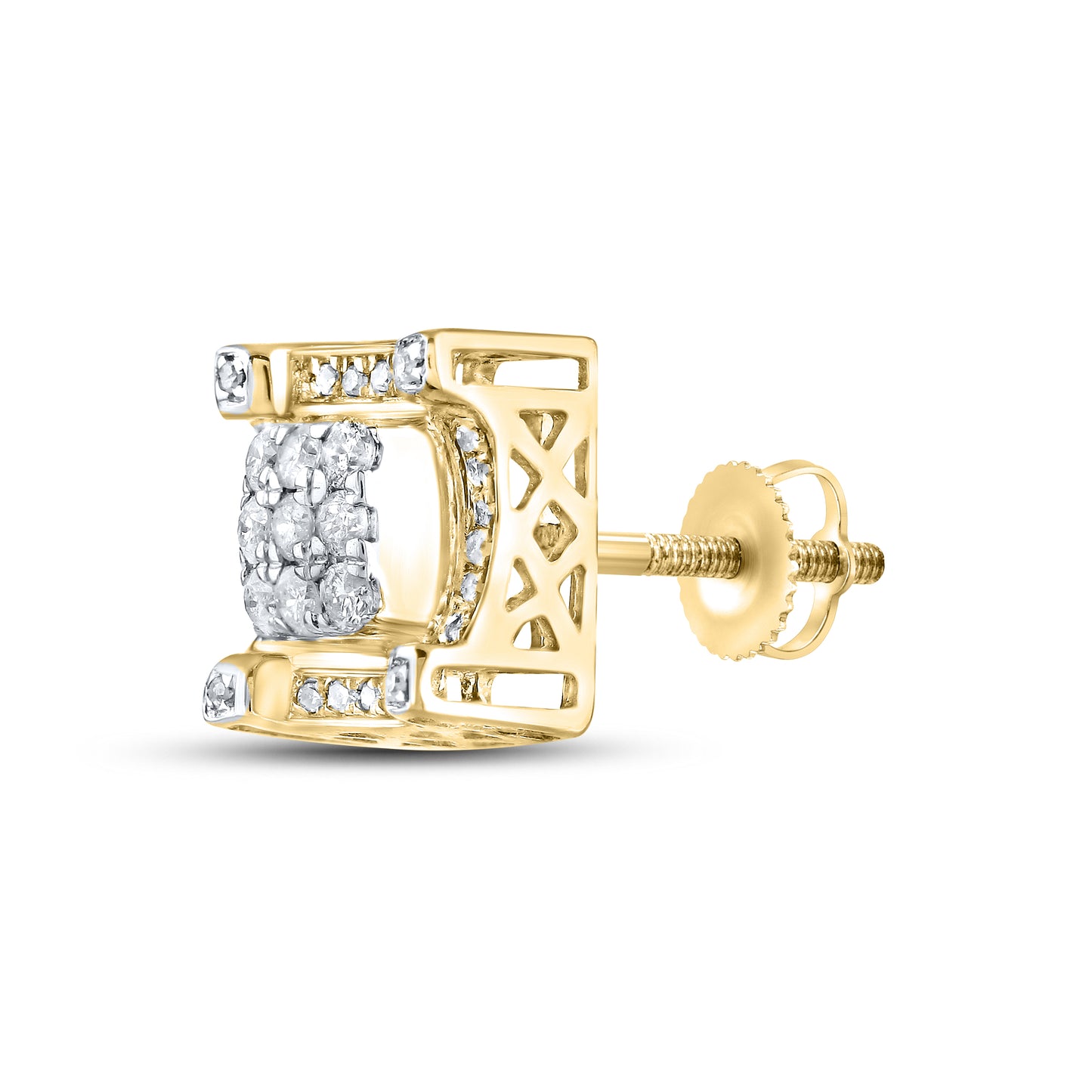 10kt Yellow Gold  0.46 CTW Natural Diamond Earrings