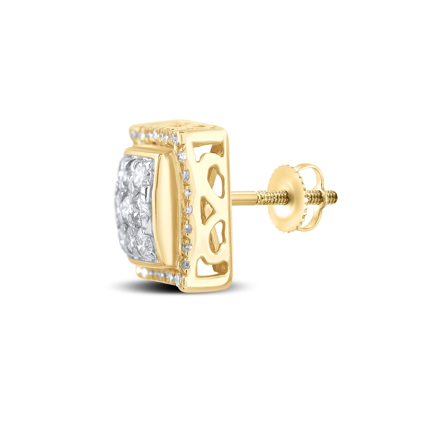 10kt Yellow Gold 0.77 CTW Natural Diamond Earrings