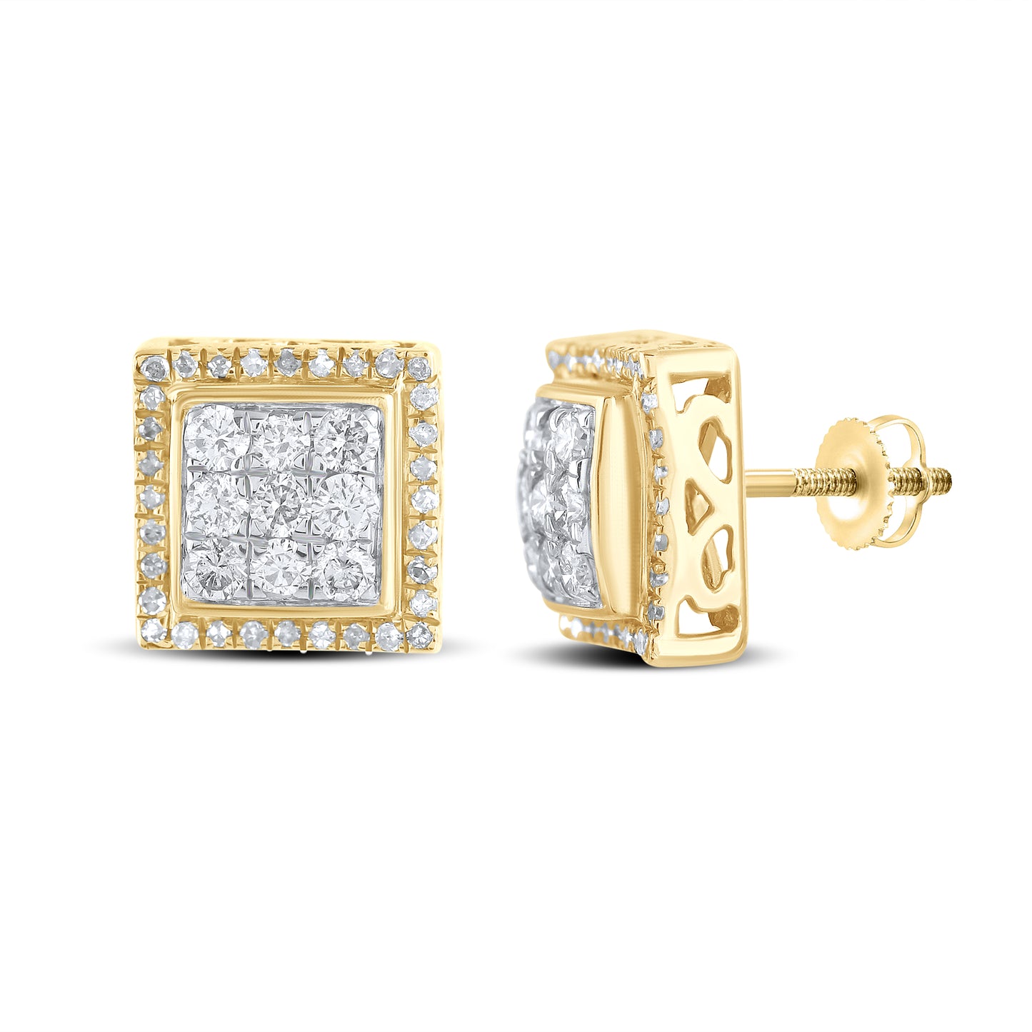 10kt Yellow Gold 0.77 CTW Natural Diamond Earrings