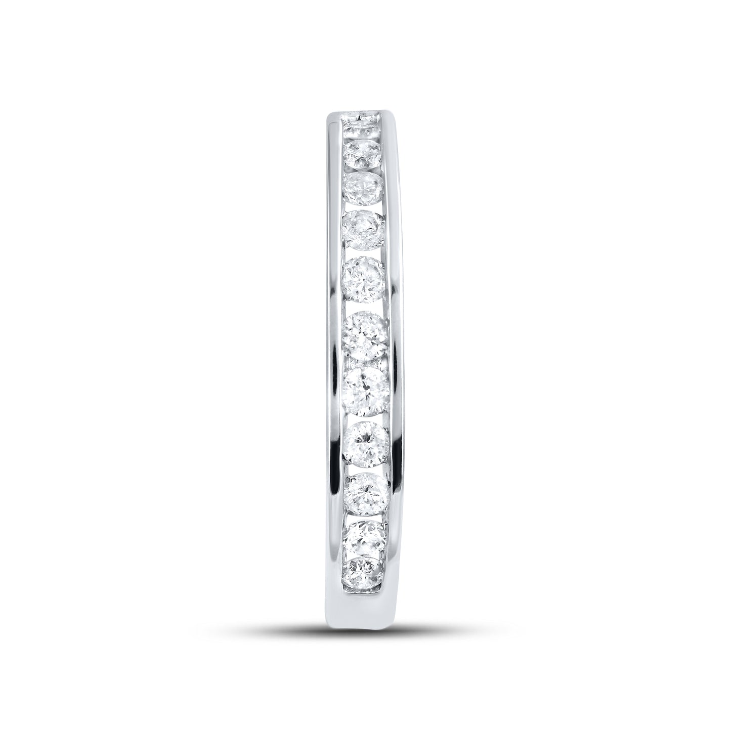 14kt White Gold 1 CTW Natural Diamond Hoops