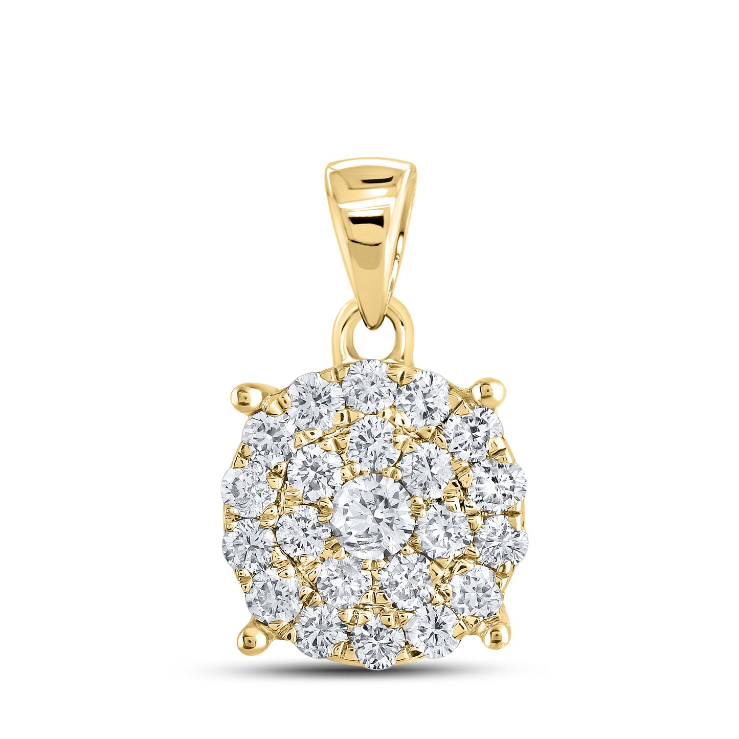 10kt Yellow Gold 0.77 CTW Natural Diamond Pendant