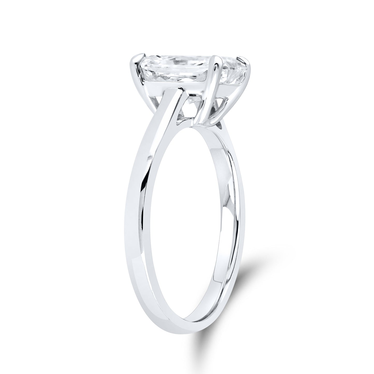14kt White Gold 2.05 CTW Radiant Lab Diamond Ring