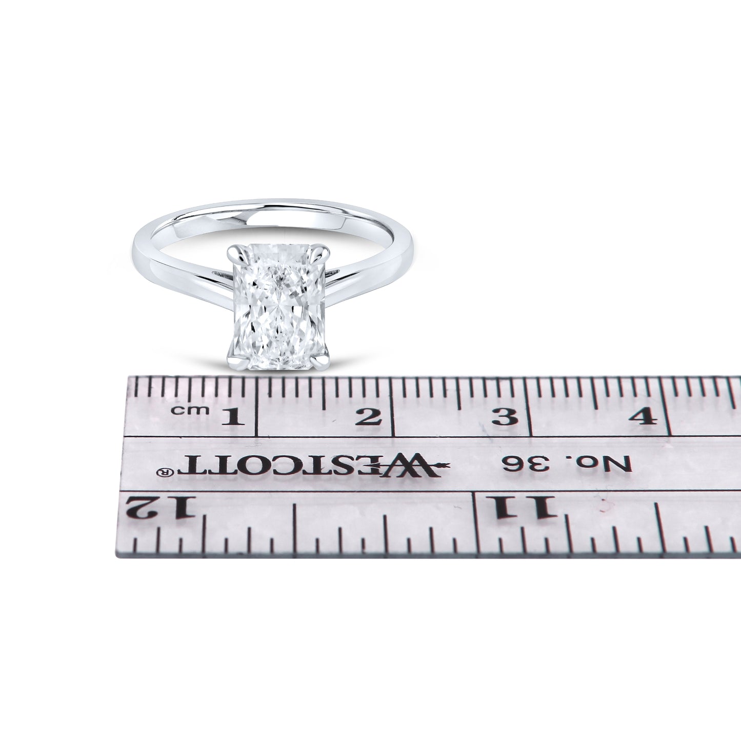 14kt White Gold 2.05 CTW Radiant Lab Diamond Ring