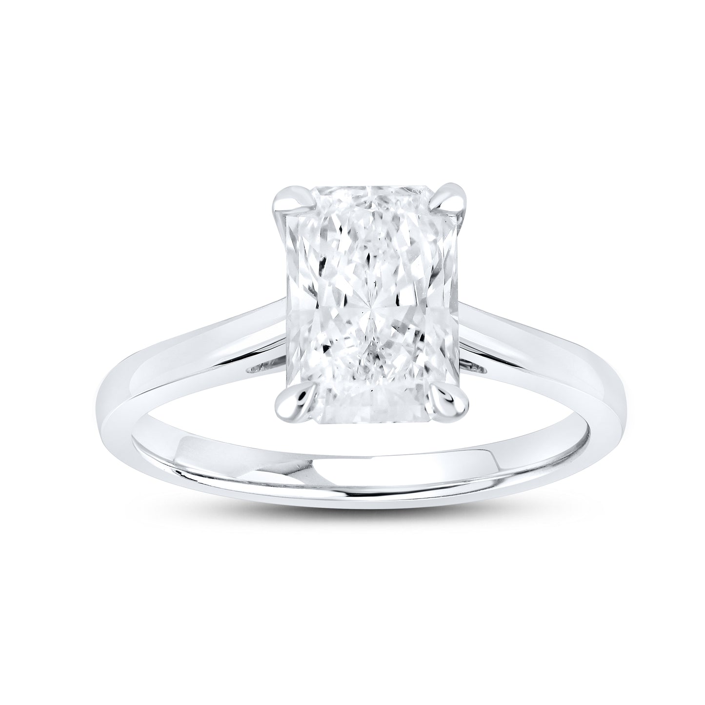 14kt White Gold 2.05 CTW Radiant Lab Diamond Ring