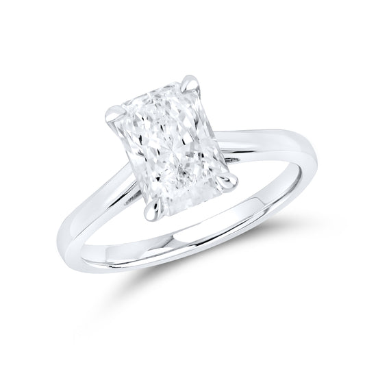 14kt White Gold 2.05 CTW Radiant Lab Diamond Ring