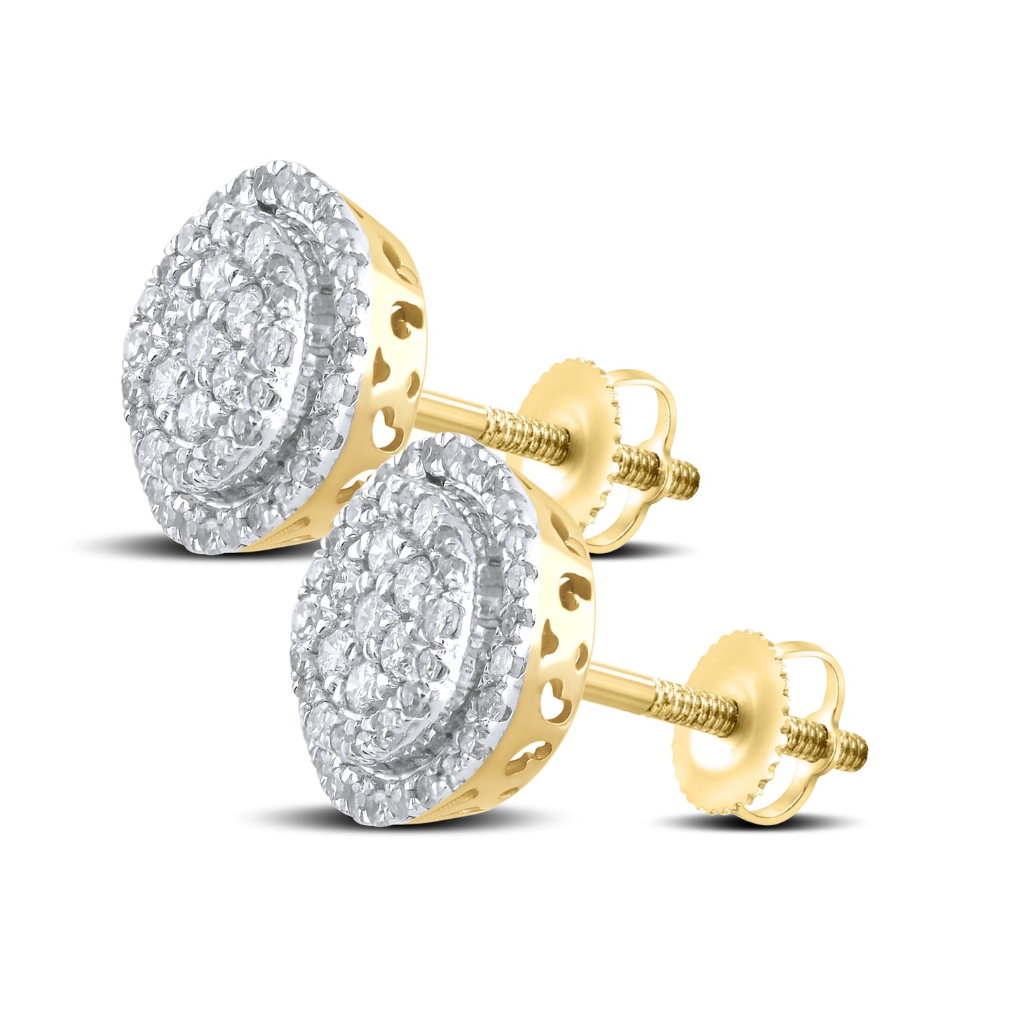 10kt Yellow Gold 0.51 CTW Diamond Earrings