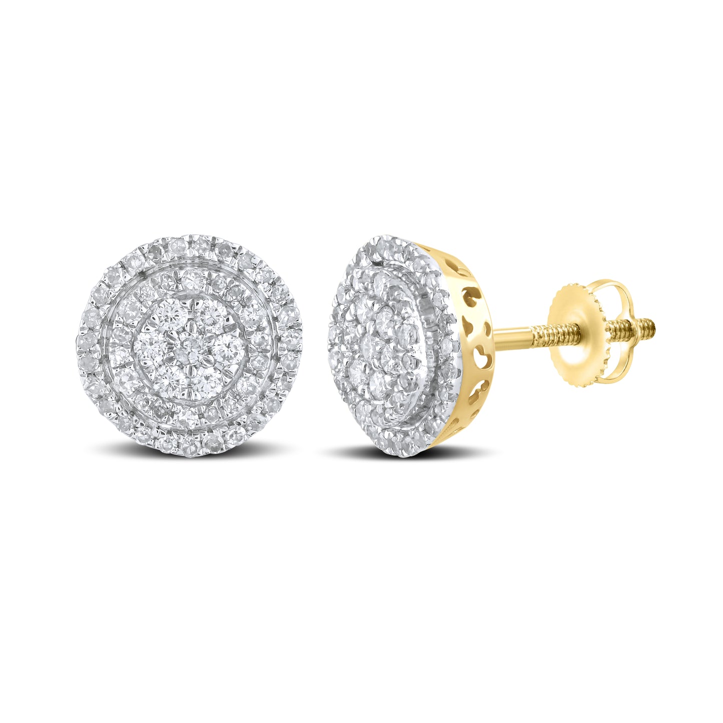 10kt Yellow Gold 0.51 CTW Diamond Earrings