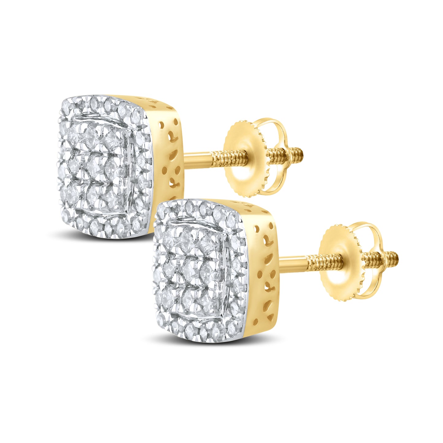 10kt Yellow Gold 0.52 CTW Natural Diamond Earrings