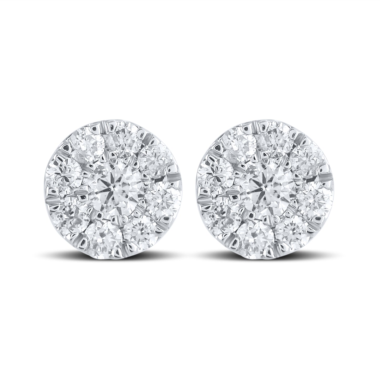 10kt white gold  0.80 CTW Diamond Earrings