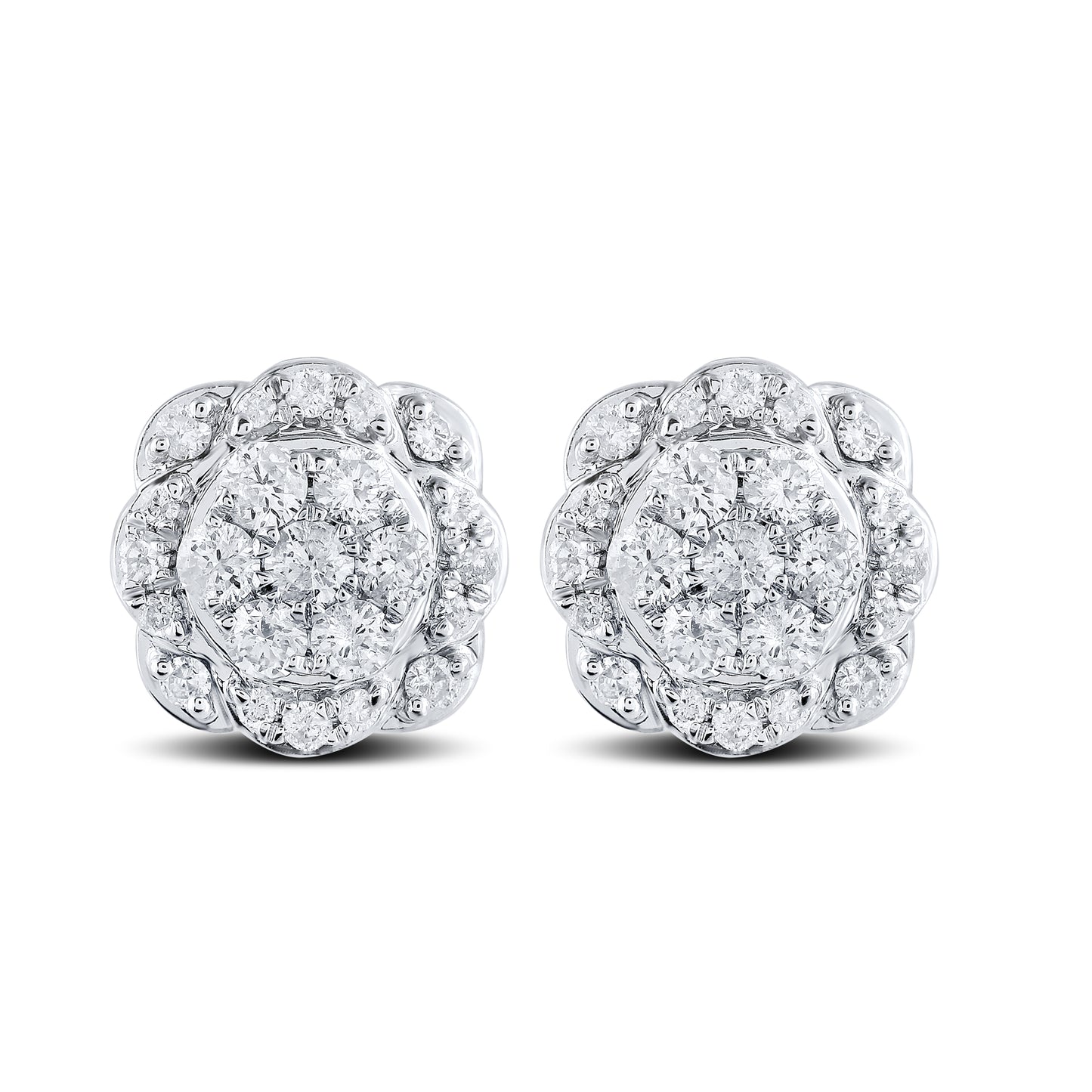 10kt white gold 1.40ctw Diamond Earrings