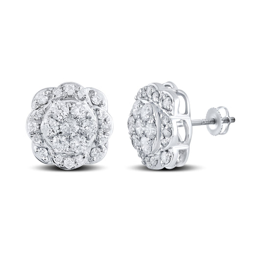 10kt white gold 1.40ctw Diamond Earrings
