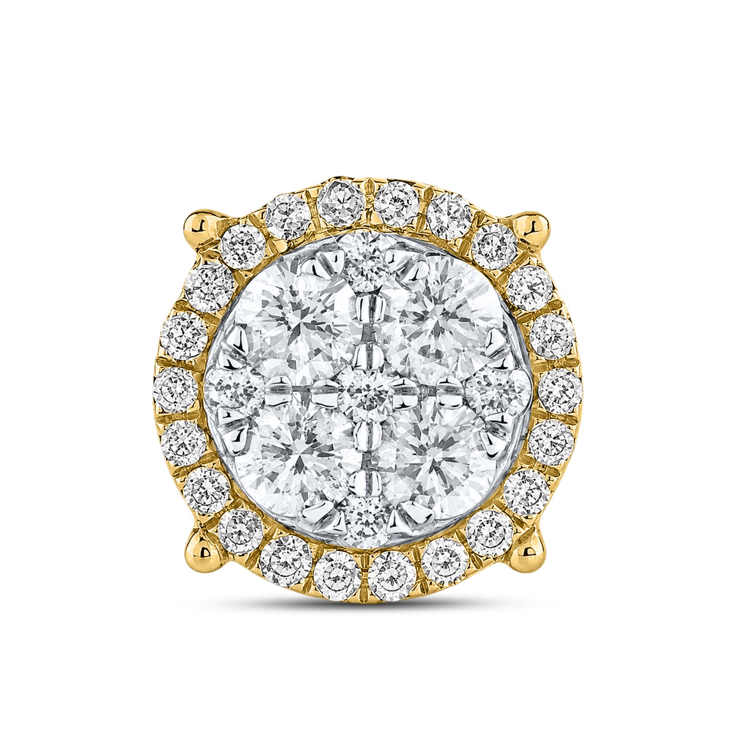 10kt Yellow Gold 1.05 CTW Natural Diamond Earrings
