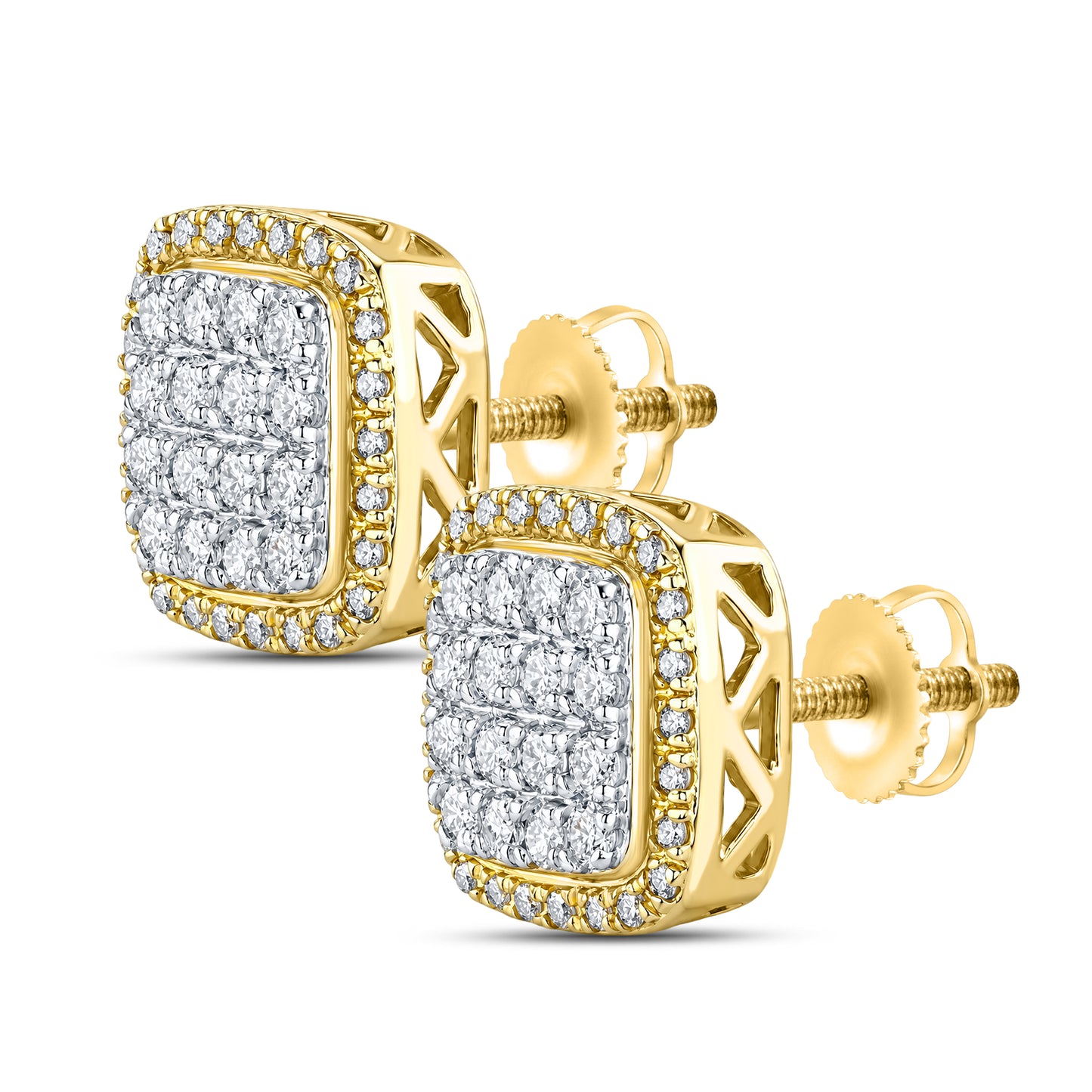 10kt Yellow Gold 0.45 CTW Natural Diamond Earrings