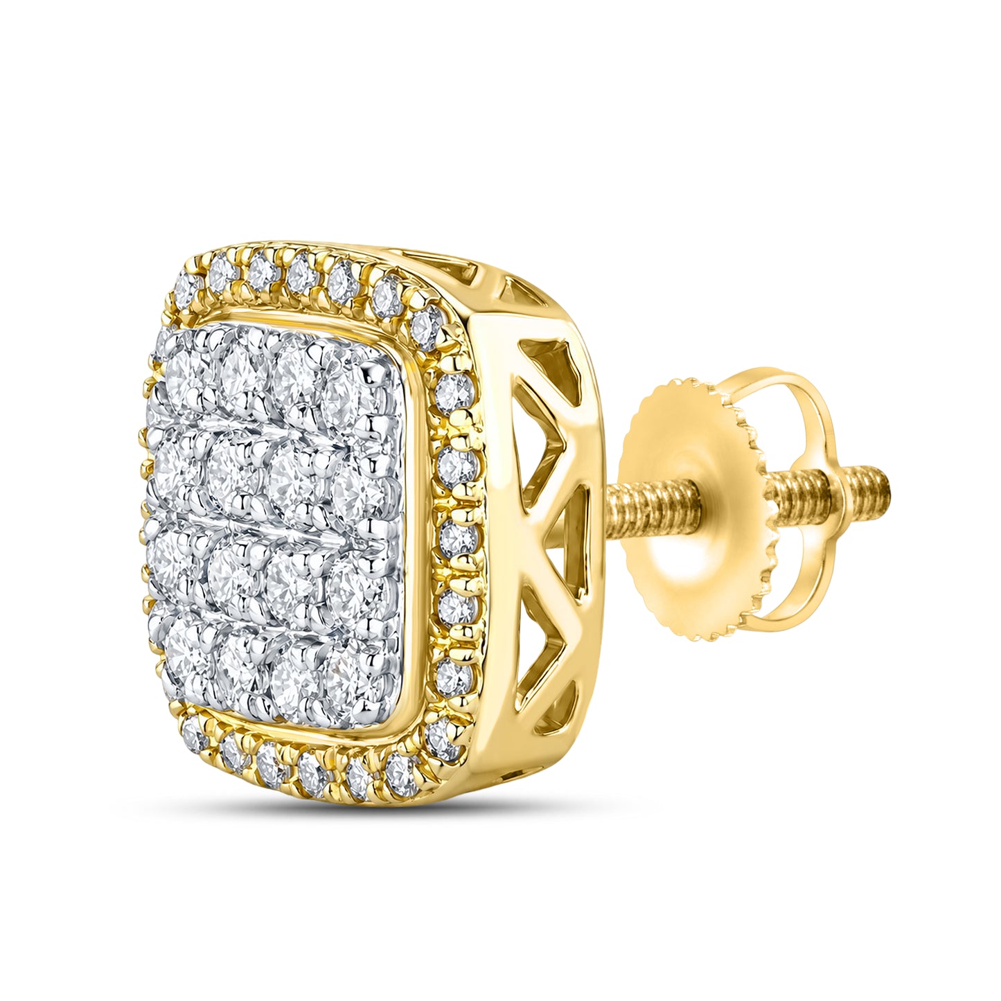 10kt Yellow Gold 0.45 CTW Natural Diamond Earrings