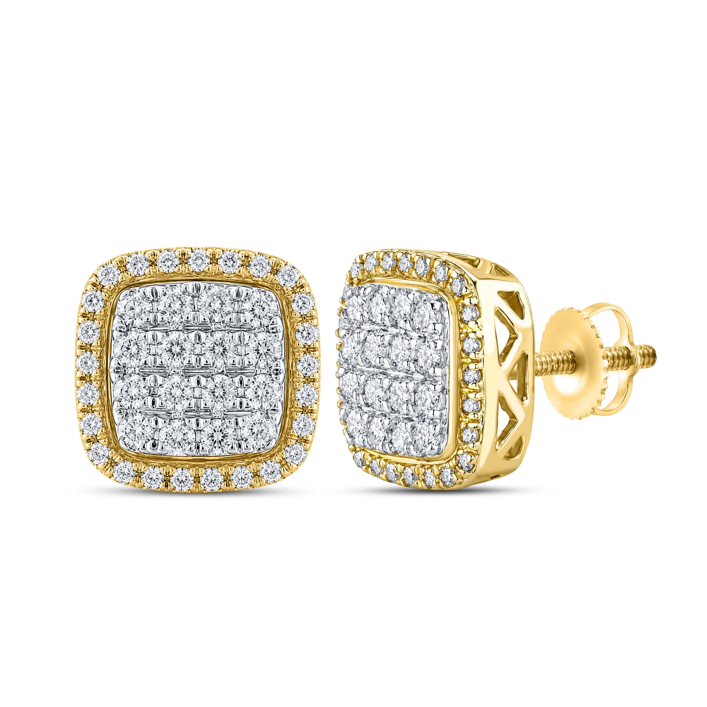 10kt Yellow Gold 0.45 CTW Natural Diamond Earrings
