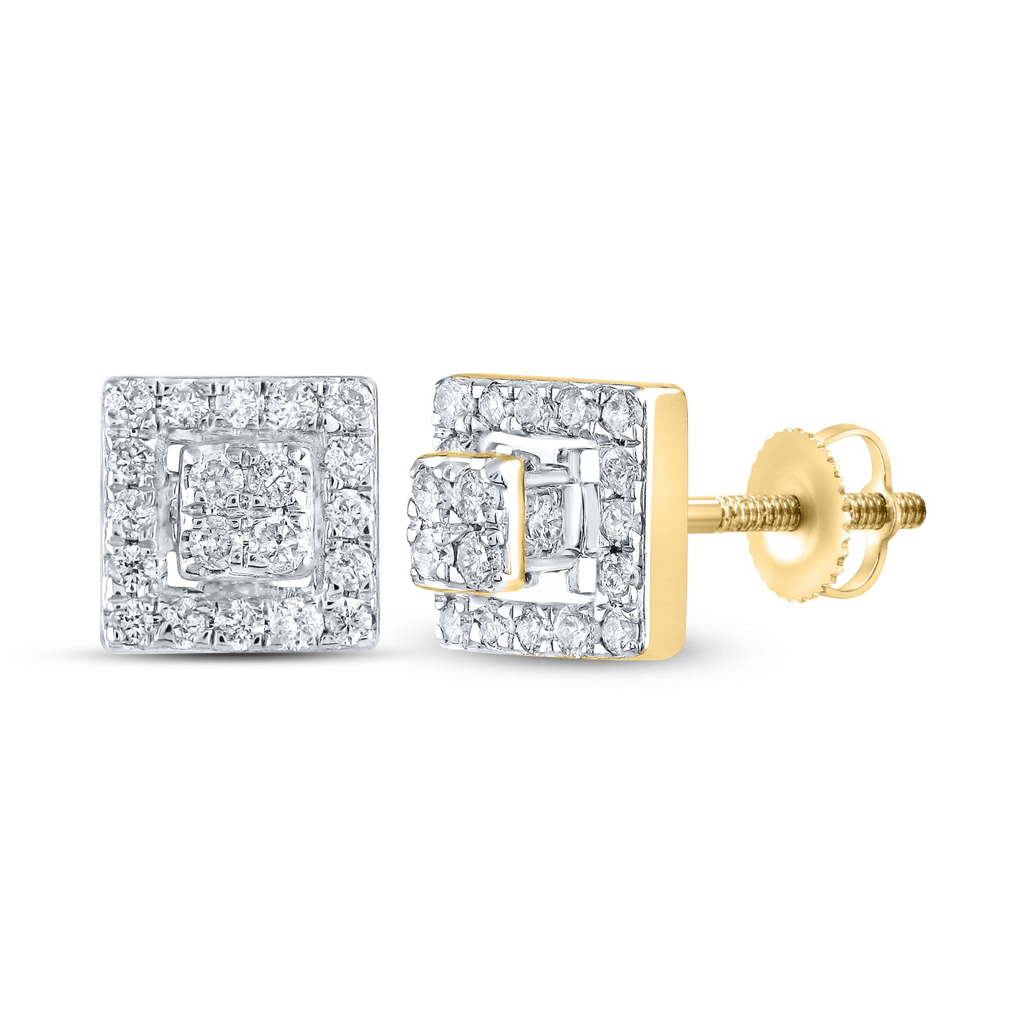 10kt Yellow Gold 0.36 CTW Natural Diamond Earrings