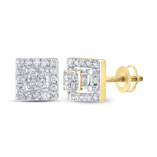 10kt Yellow Gold 0.36 CTW Natural Diamond Earrings