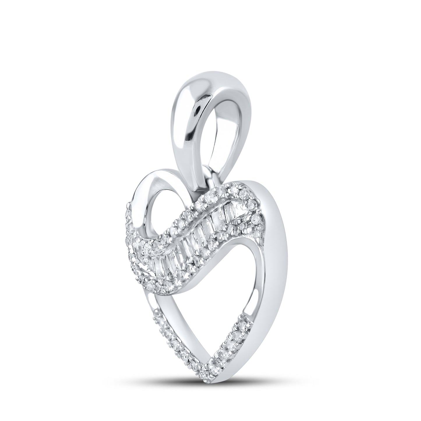 10kt White Gold 0.24 CTW Diamond Pendant