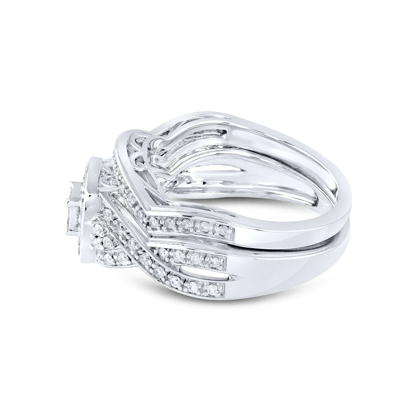 14kt White Gold 0.46 CTW Natural Diamond Bridal Ring