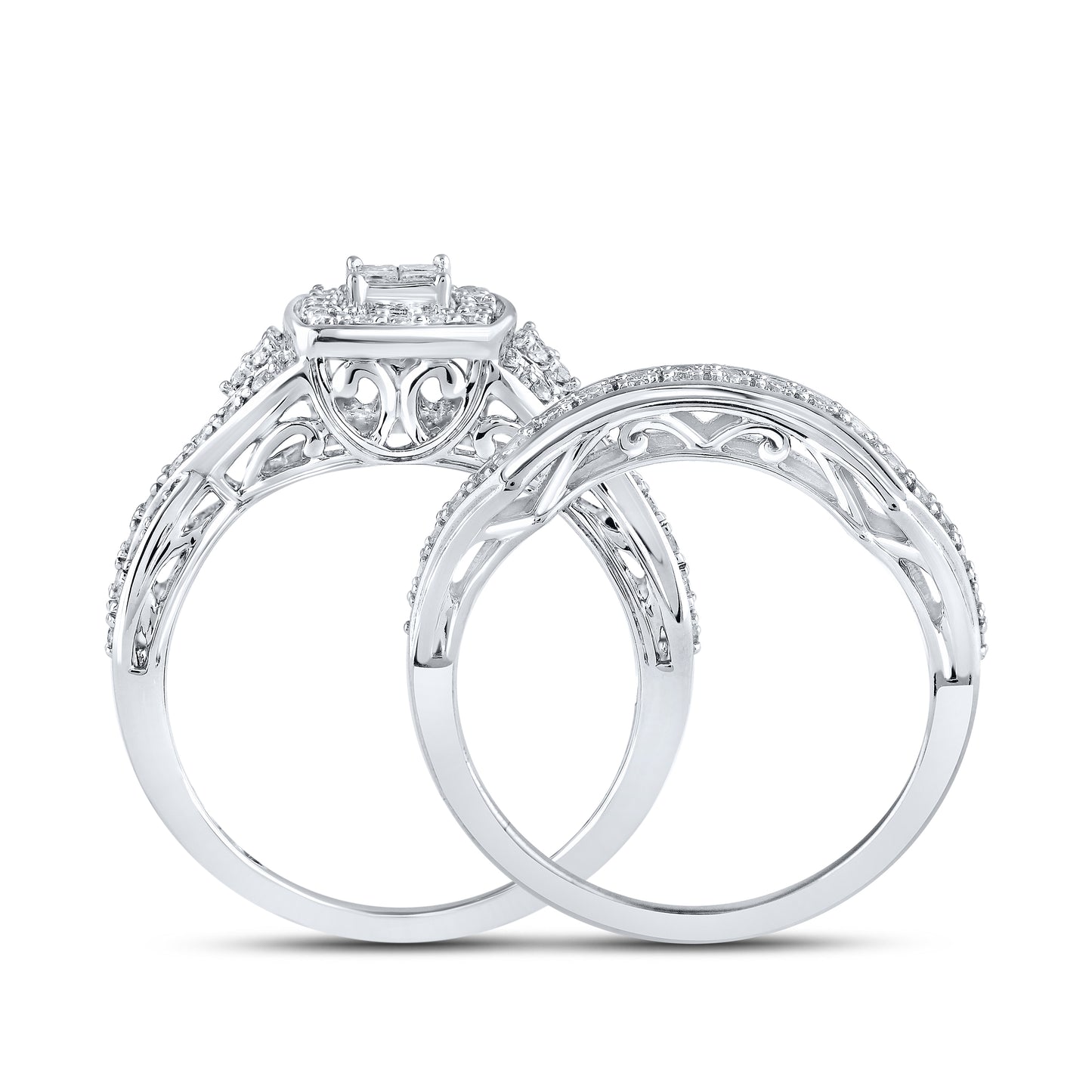 14kt White Gold 0.46 CTW Natural Diamond Bridal Ring