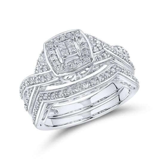 14kt White Gold 0.46 CTW Natural Diamond Bridal Ring