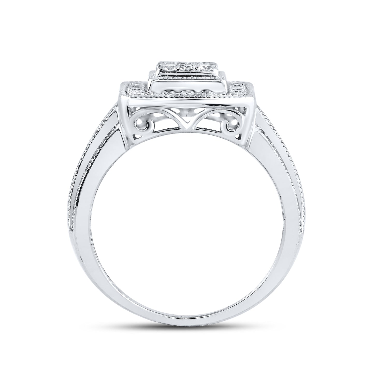 10kt White Gold 1.26 CTW Natural Diamond Bridal Set