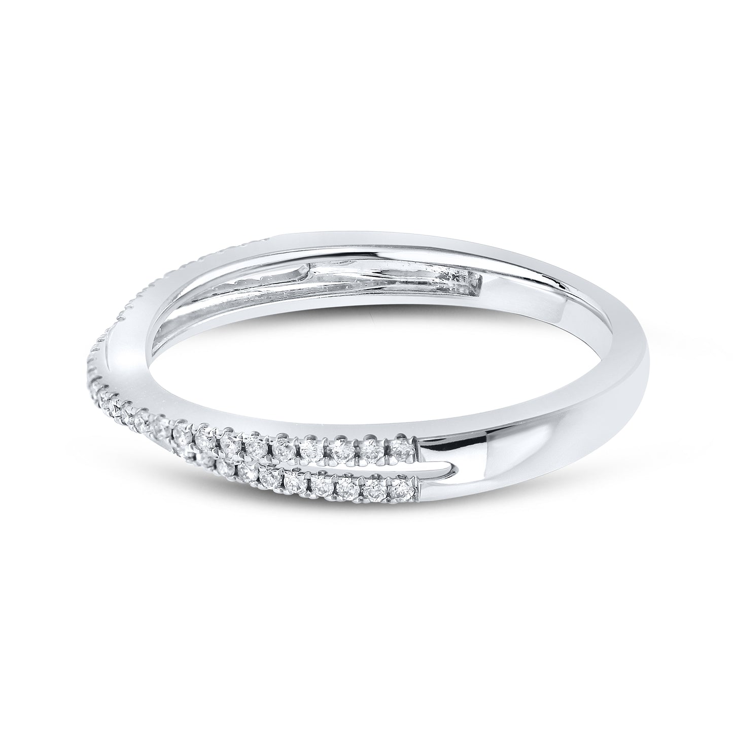 10kt White Gold 0.16 CTW Natural Diamond Band