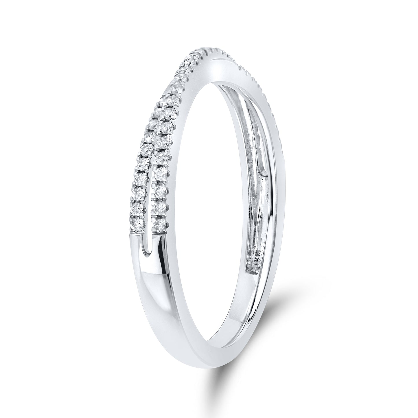 10kt White Gold 0.16 CTW Natural Diamond Band