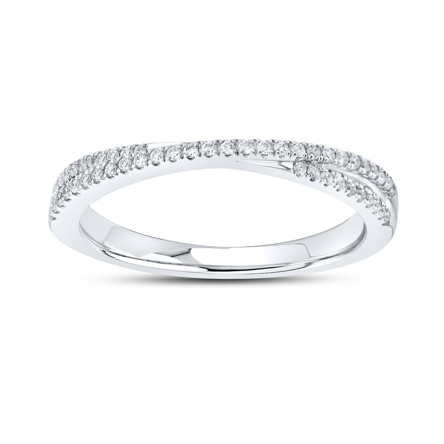 10kt White Gold 0.16 CTW Natural Diamond Band