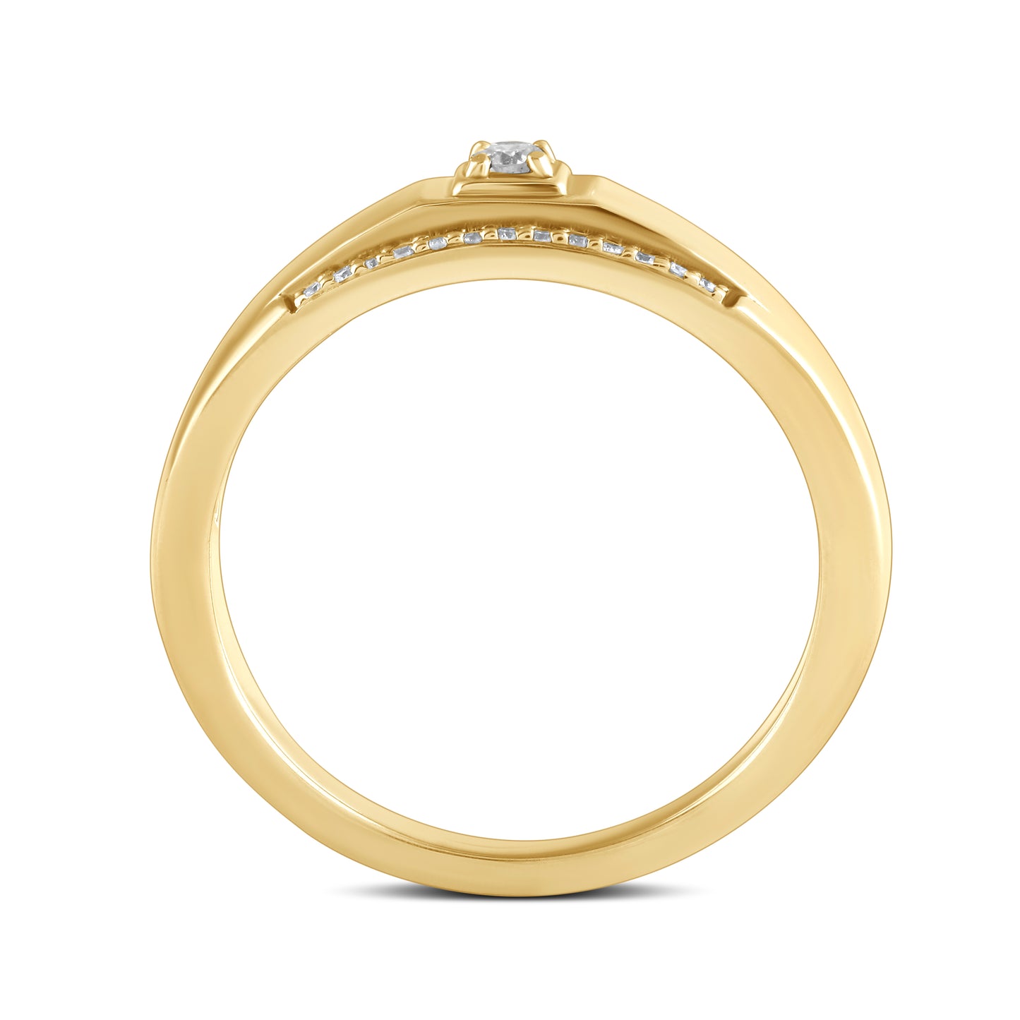 14kt Yellow Gold 0.16 CTW Men’s Diamond Ring